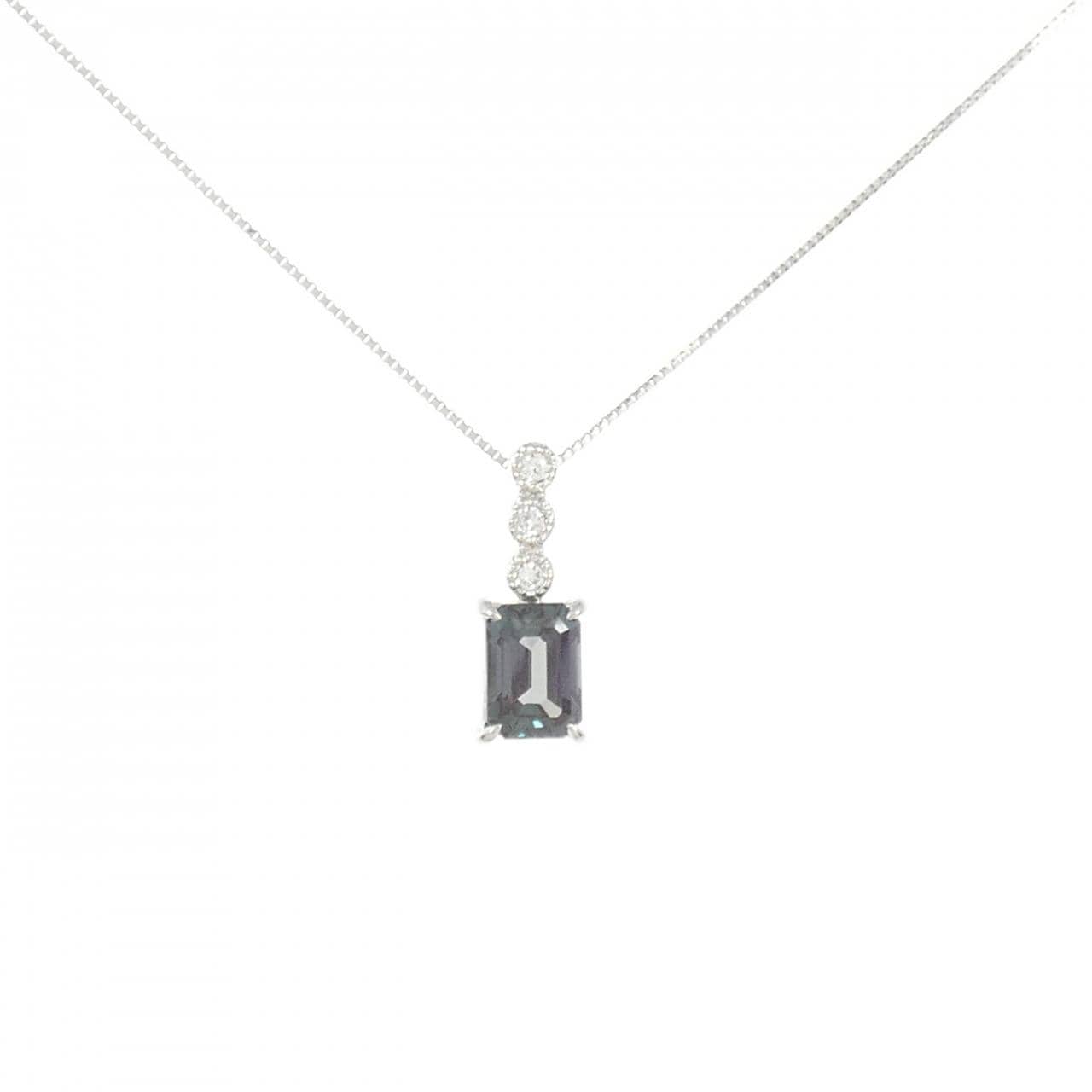 クレサンベール 合成アレキサンドライト ネックレス 1.08CT