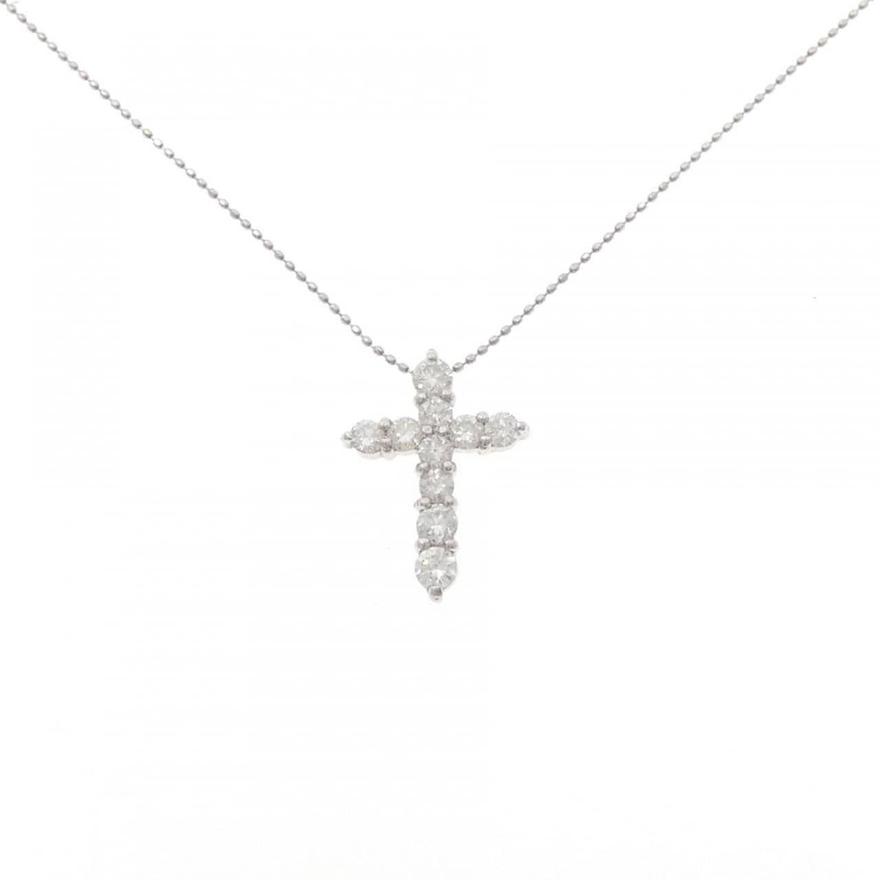 PT900/PT850 クロス ダイヤモンド ネックレス 1.00CT