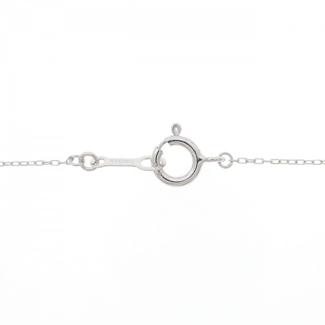 K10WG ローズ ダイヤモンド ネックレス 0.01CT