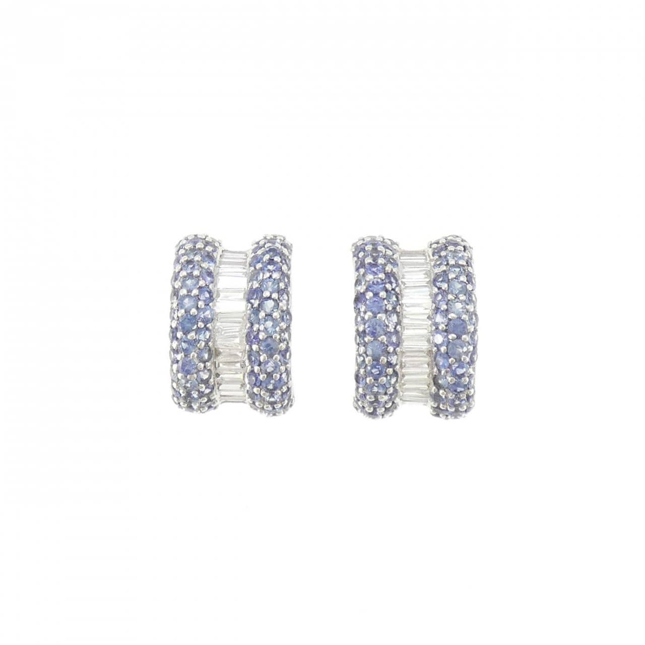 K18WG Sapphire Earrings 1.60CT