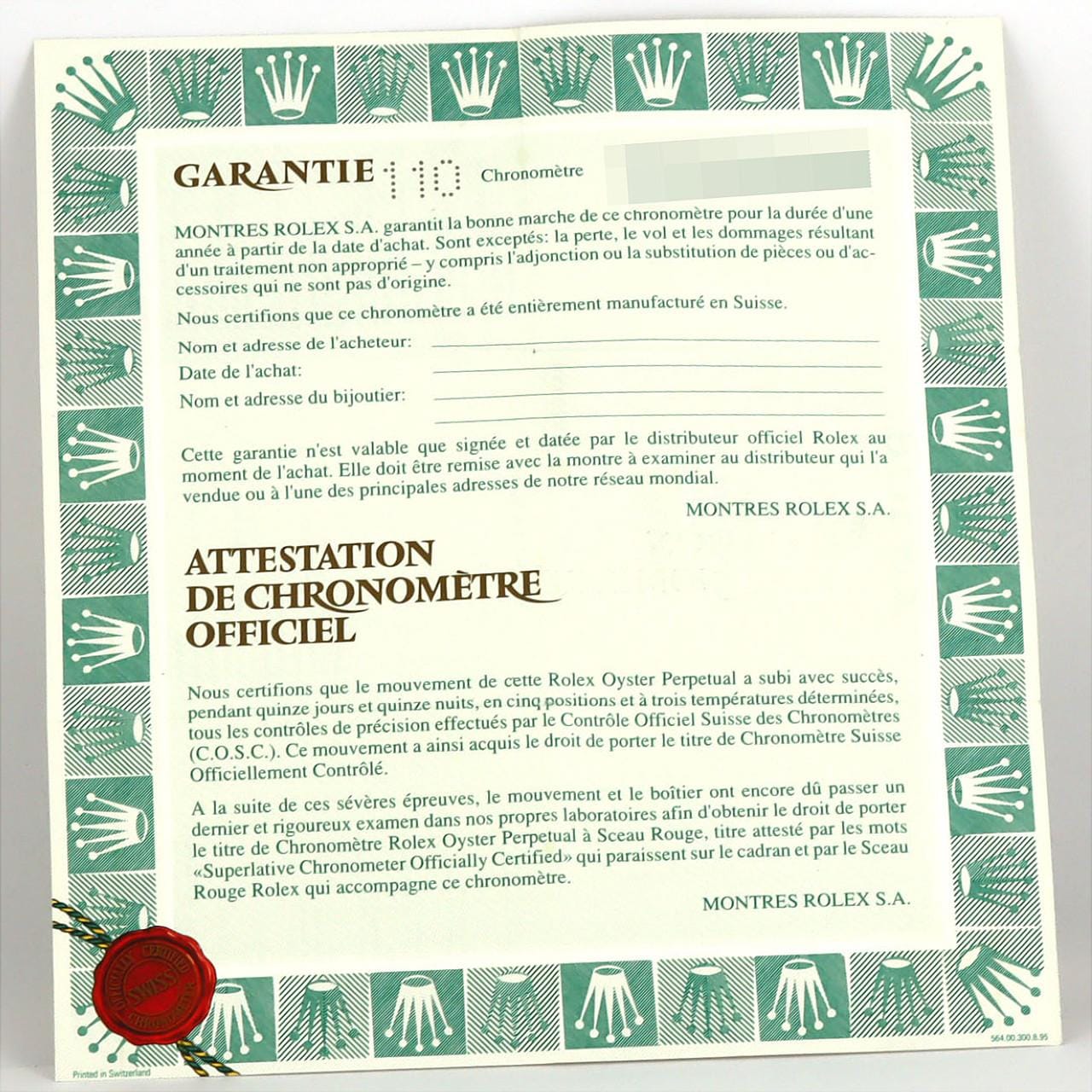 ロレックス デイデイト 18238A. YG 自動巻 W番