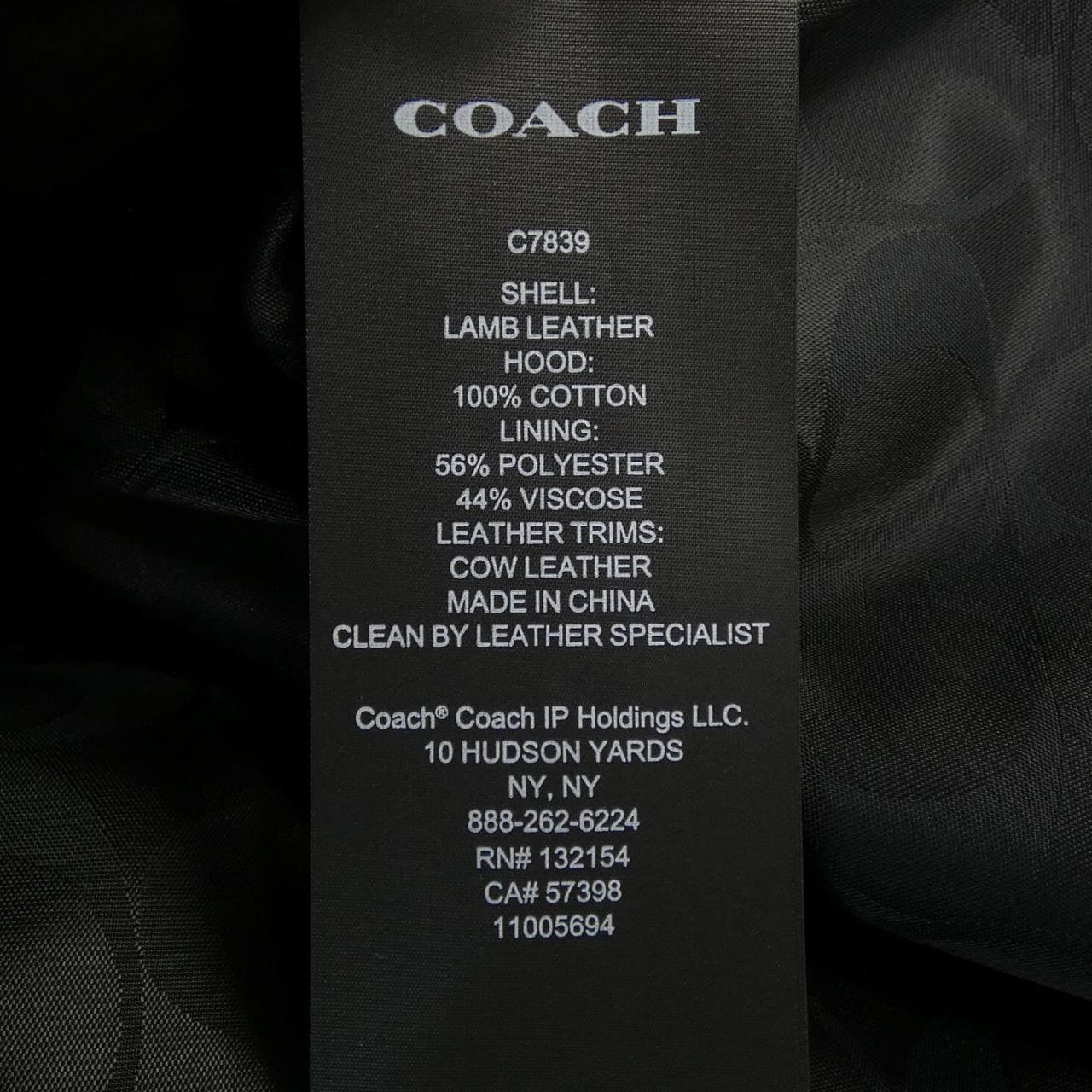 コーチ COACH C7839 レザーライダースジャケット