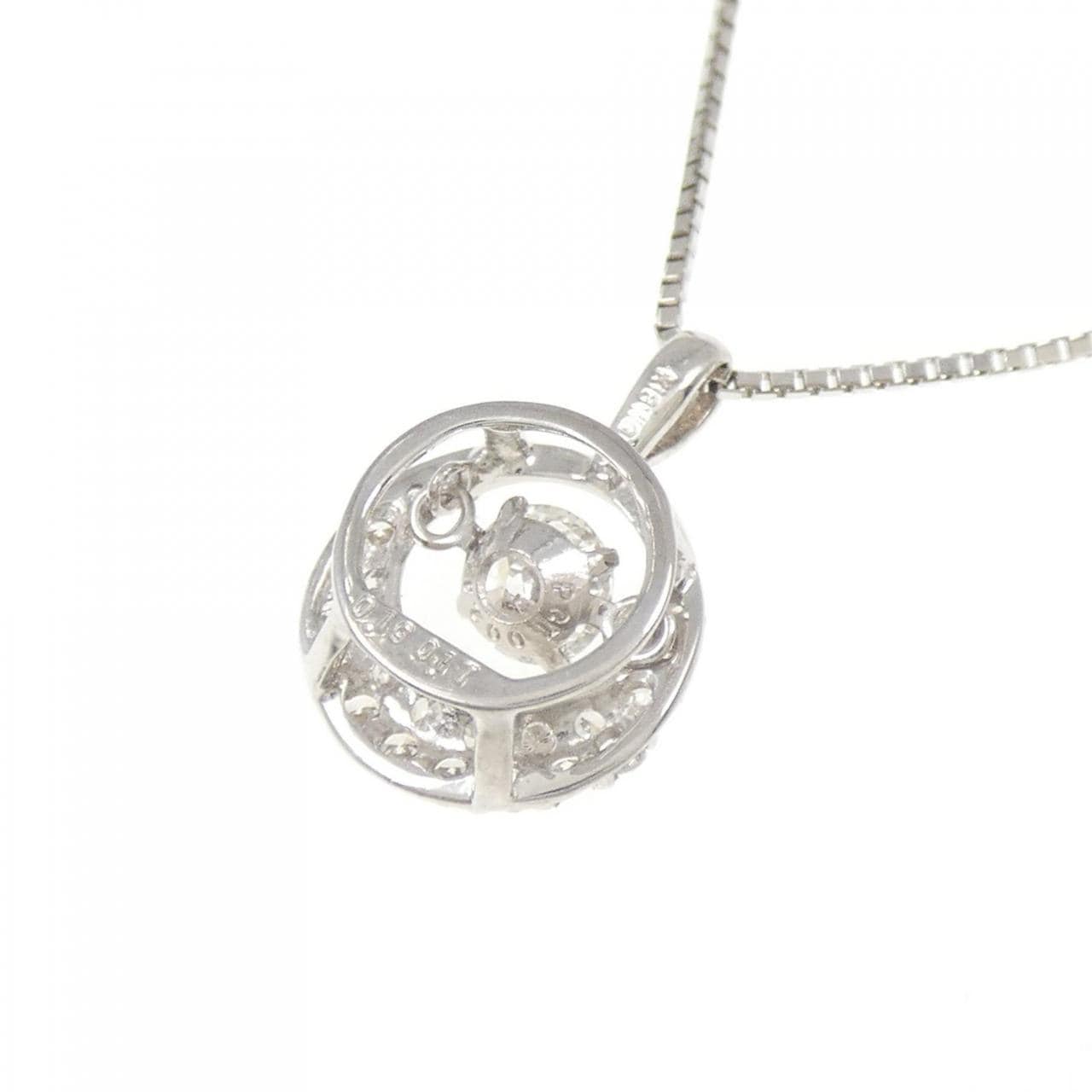 K18WG ダイヤモンド ネックレス 0.19CT