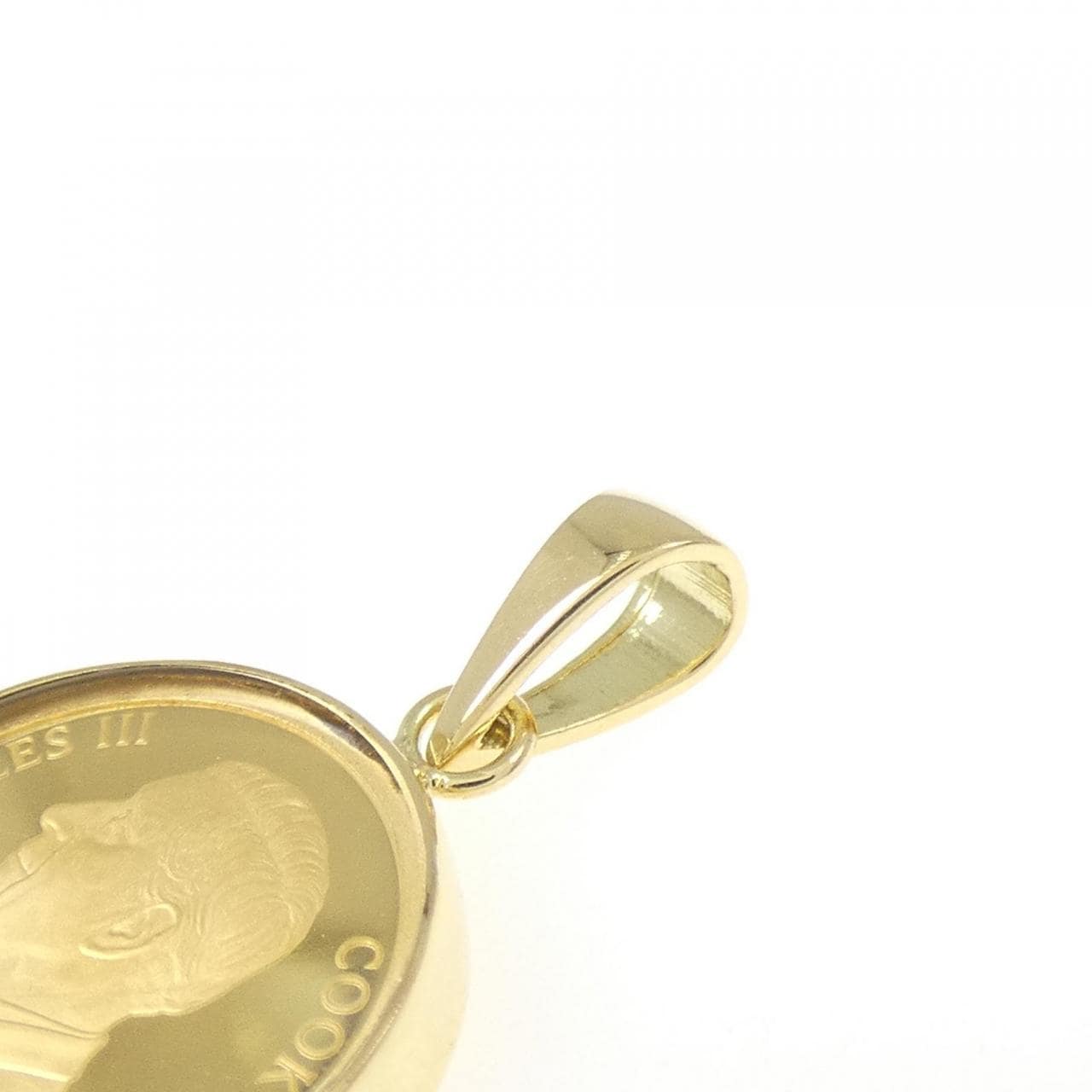 K18YG(枠) コイン ペンダント