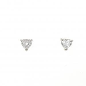 PT900 ハート ダイヤモンド ピアス 0.40CT