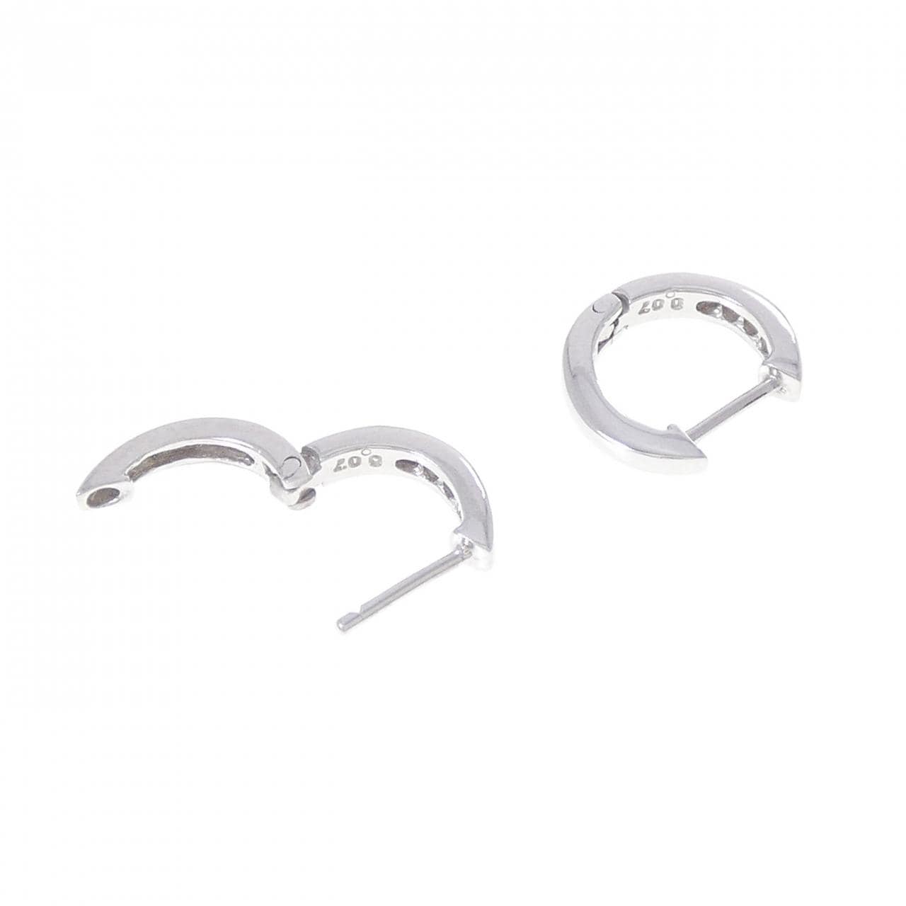 K18WG ダイヤモンド ピアス 0.14CT