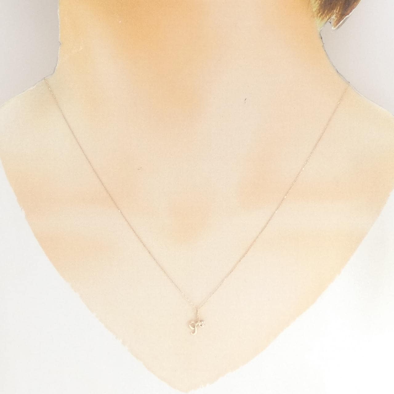 K10PG イニシャルネックレス　H コメ兵｜K10PG イニシャルH ダイヤモンド ネックレス 0.01CT