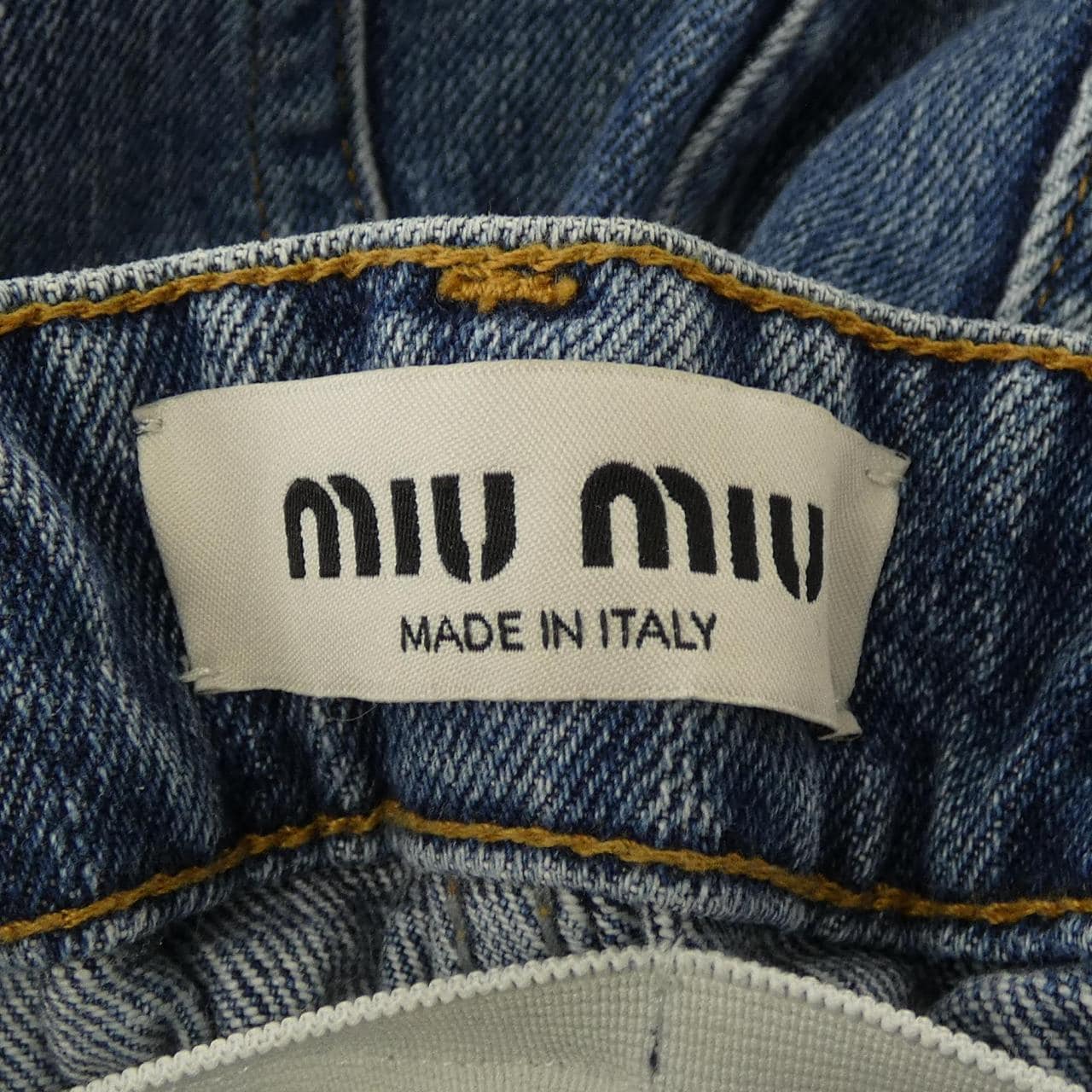 ミュウミュウ MIU MIU MIU MIU ロゴ GWP299 1ZGX ジーンズ