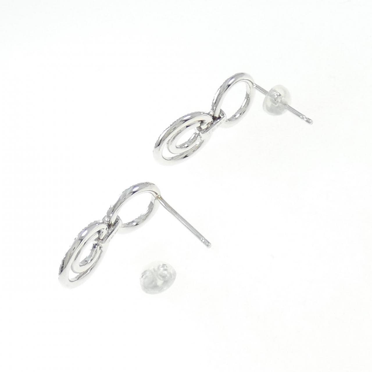 K18WG ダイヤモンド ピアス 0.62CT