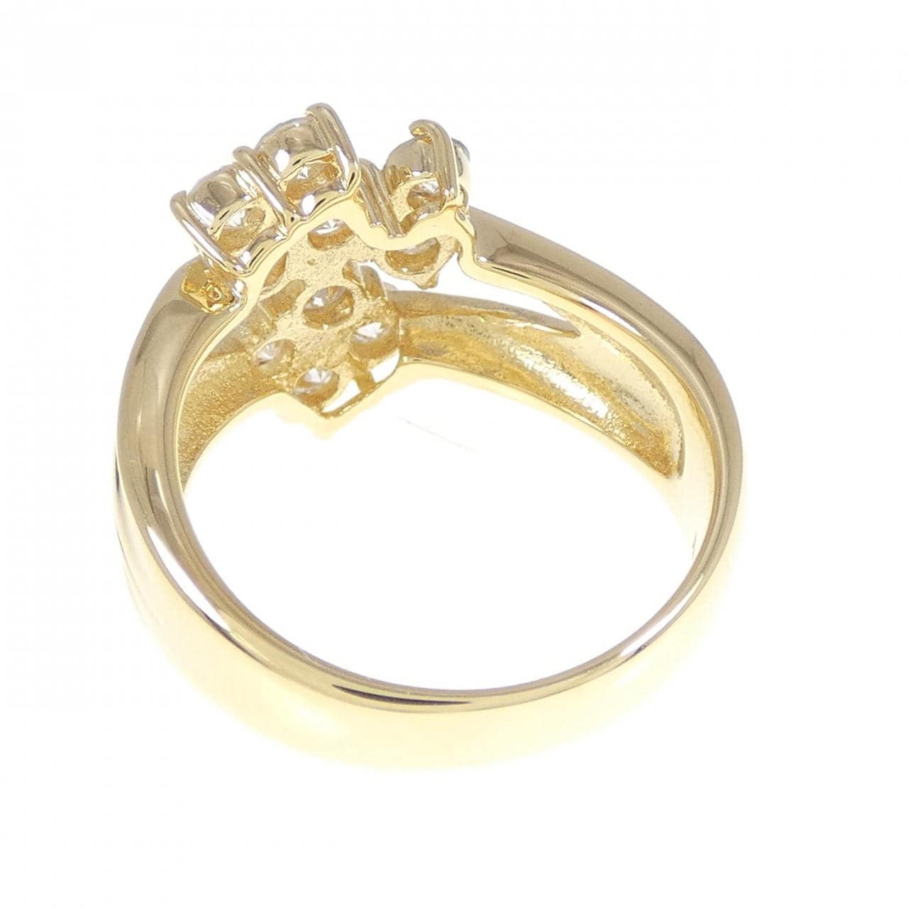 K18YG フラワー ダイヤモンド リング 1.03CT