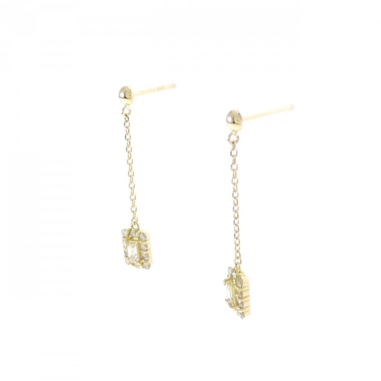 【新品】K18YG ダイヤモンド ピアス 0.20CT