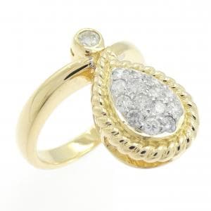 K18YG/K18WG ダイヤモンド リング 0.42CT