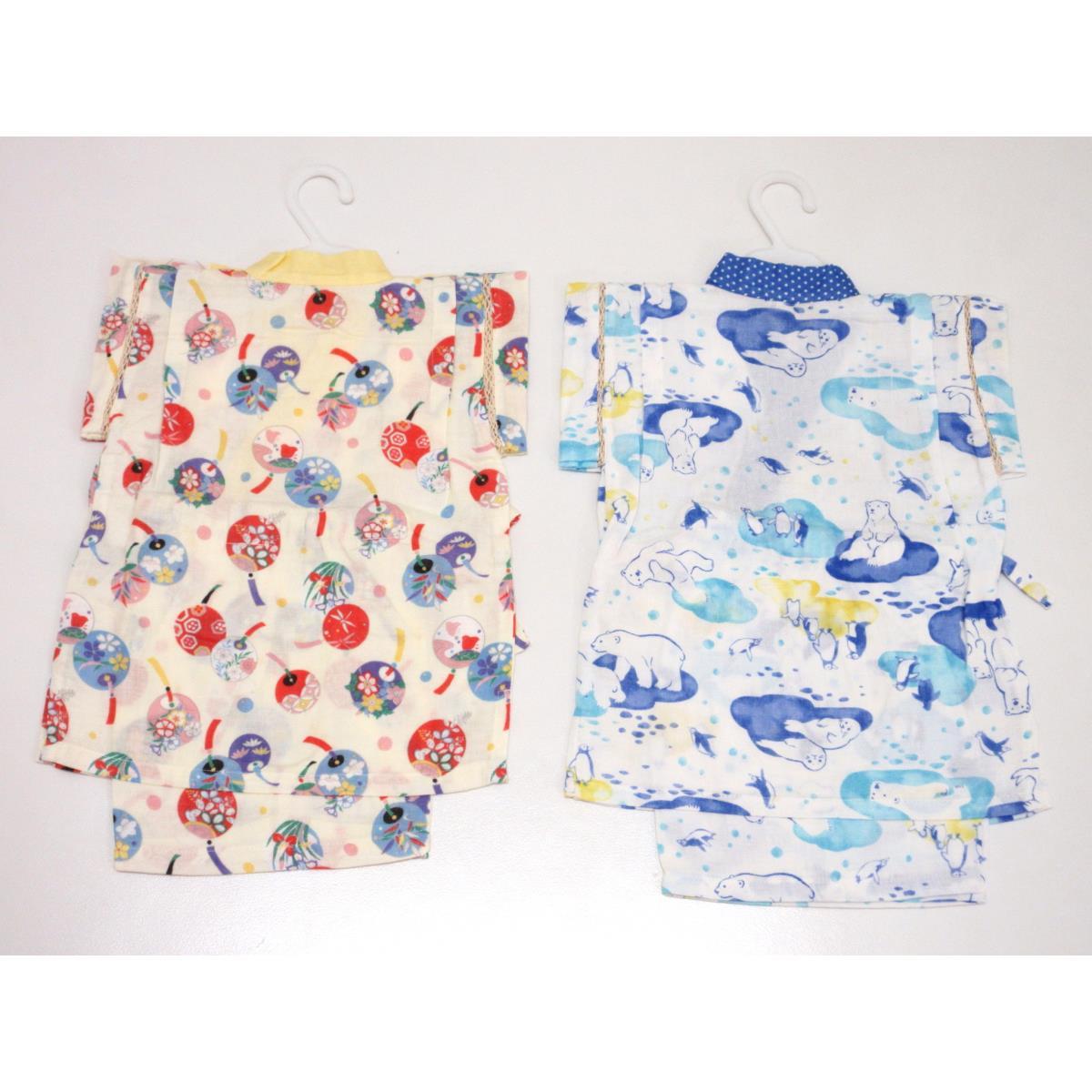 【未使用品】子供　ガーゼ甚平　２枚セット　９０ｃｍ