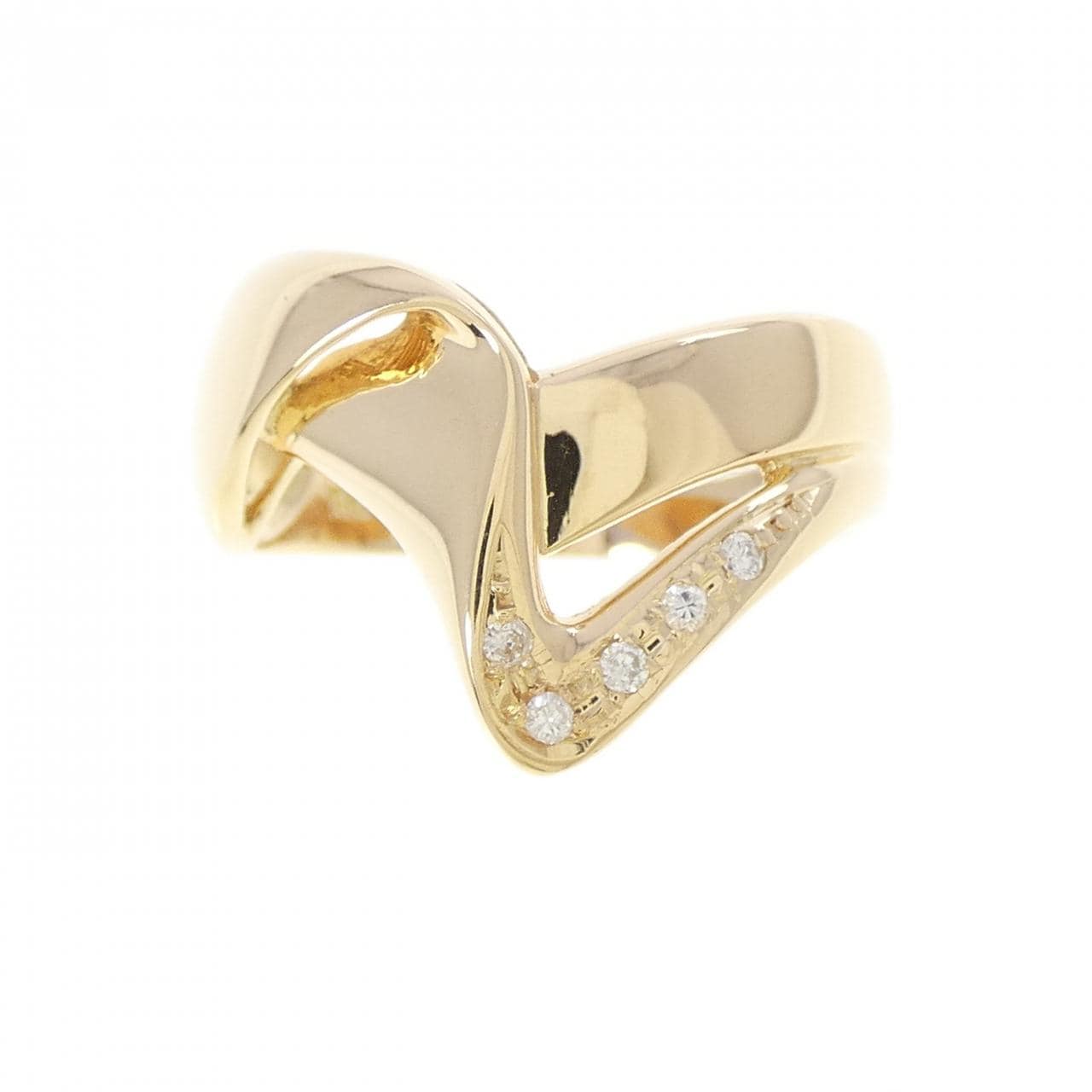 K18YG ダイヤモンド リング 0.04CT