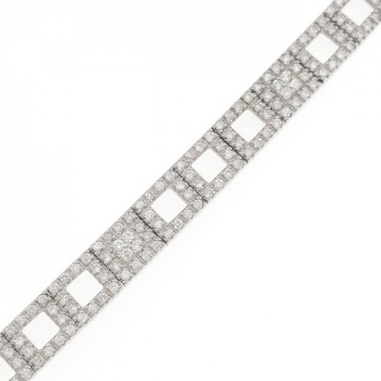 K18WG ダイヤモンド ブレスレット 2.50CT