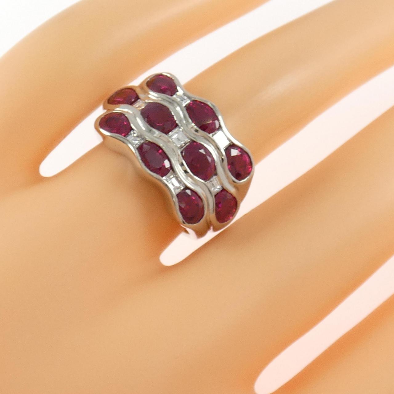 PT900 ルビー リング 3.54CT