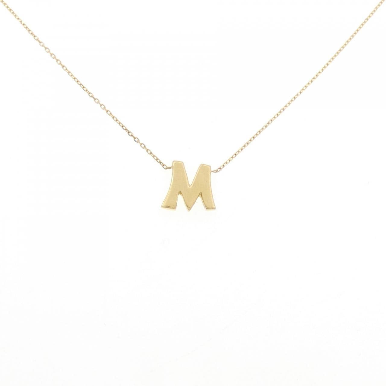 K18YG イニシャルM ネックレス