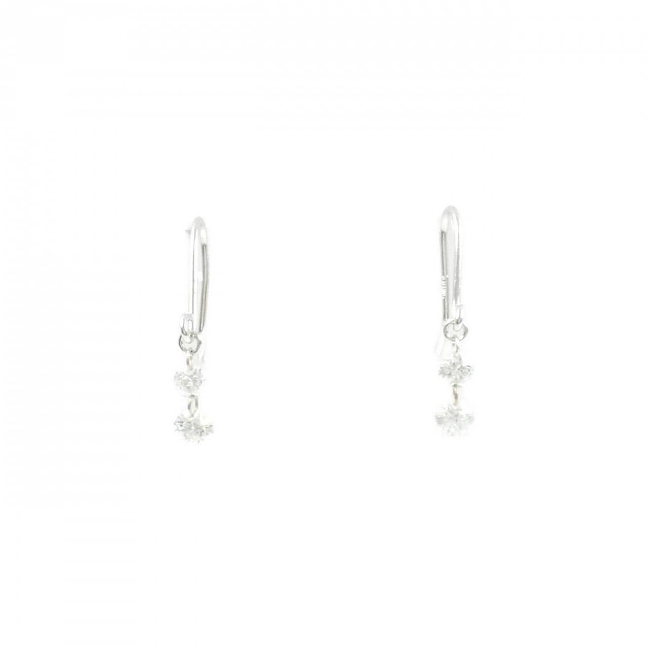 K18WG ダイヤモンド ピアス 0.50CT