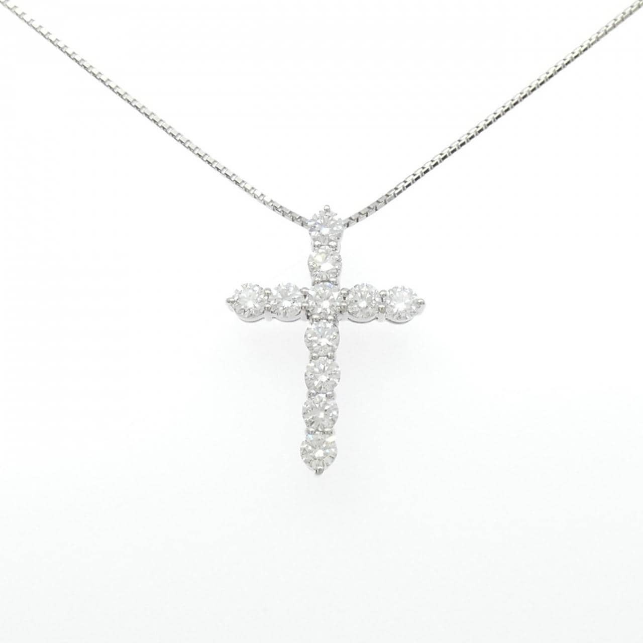 PT900/PT850 クロス ダイヤモンド ネックレス 2.059CT