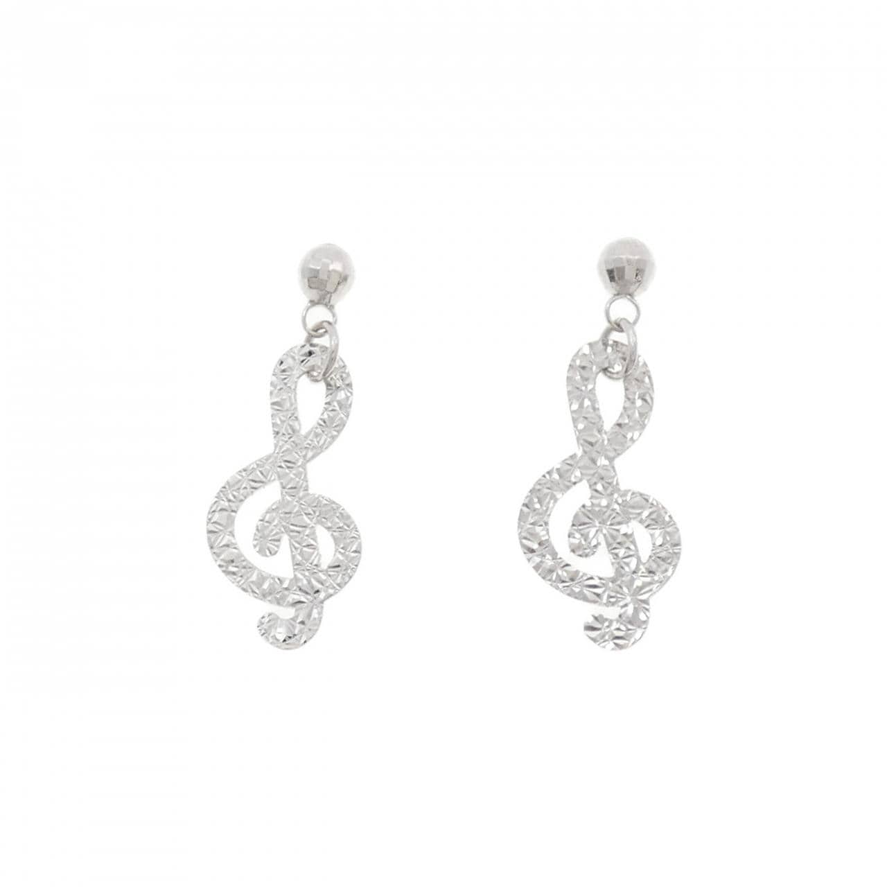 K14WG ト音記号 ピアス