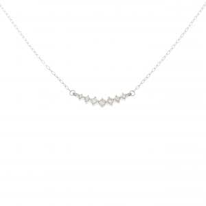 K18WG ダイヤモンド ネックレス 0.16CT