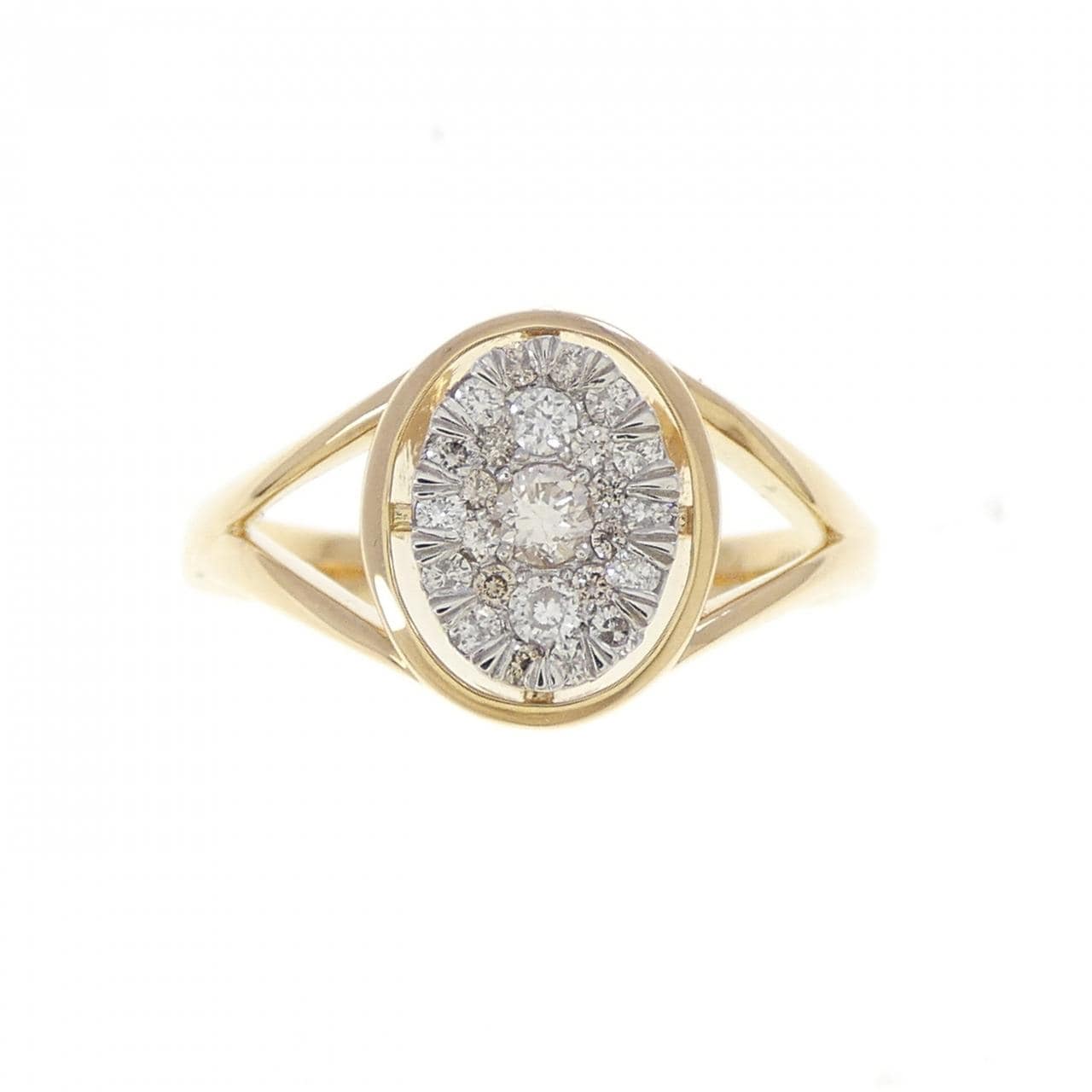 K18YG/PT900 ダイヤモンド リング 0.20CT