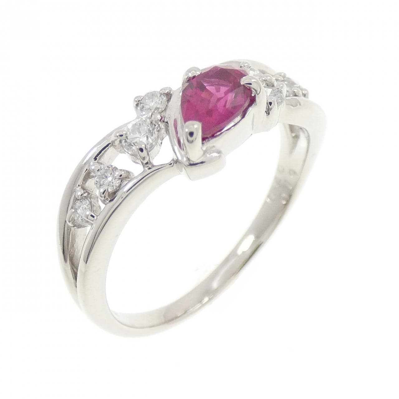 PT900 ルビー リング 0.40CT
