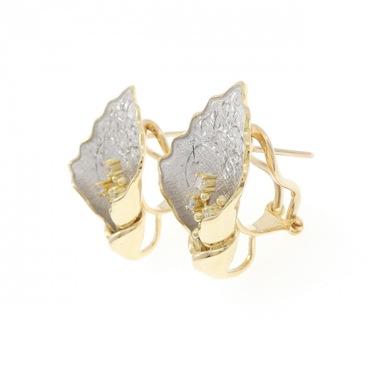 K18YG/K18WG ダイヤモンド ピアス/イヤリング 0.12CT