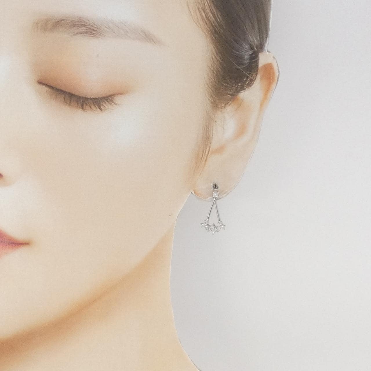 PT900 ダイヤモンド ピアス 0.50CT