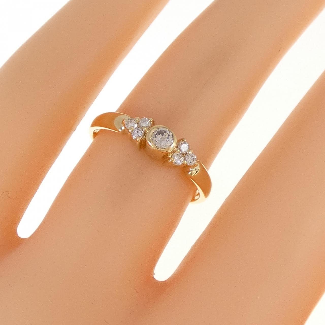 K18YG ダイヤモンド リング 0.18CT