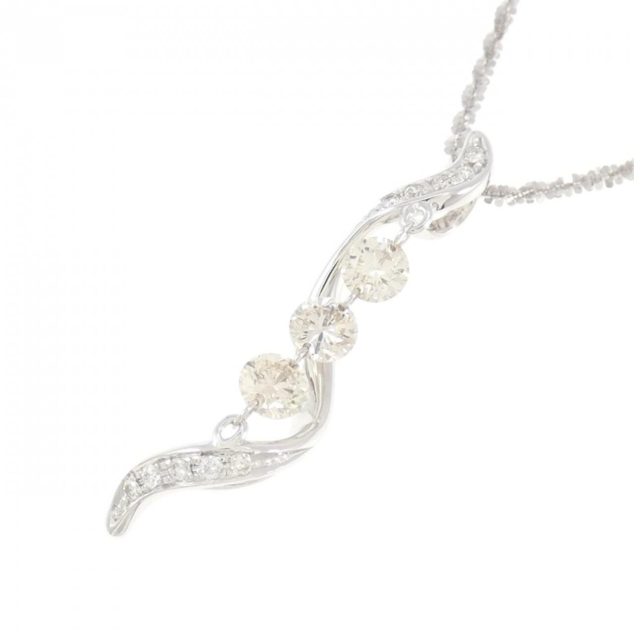 K18WG ダイヤモンド ネックレス 0.72CT