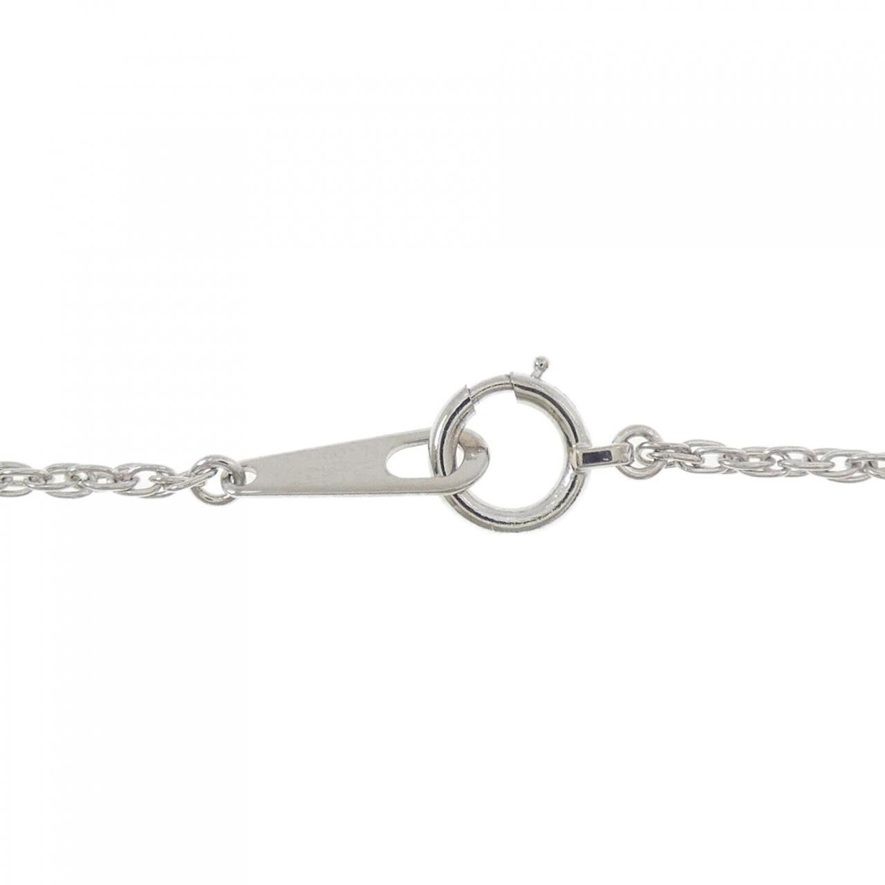 PT900/PT850 フラワー サファイヤ ネックレス 0.43CT