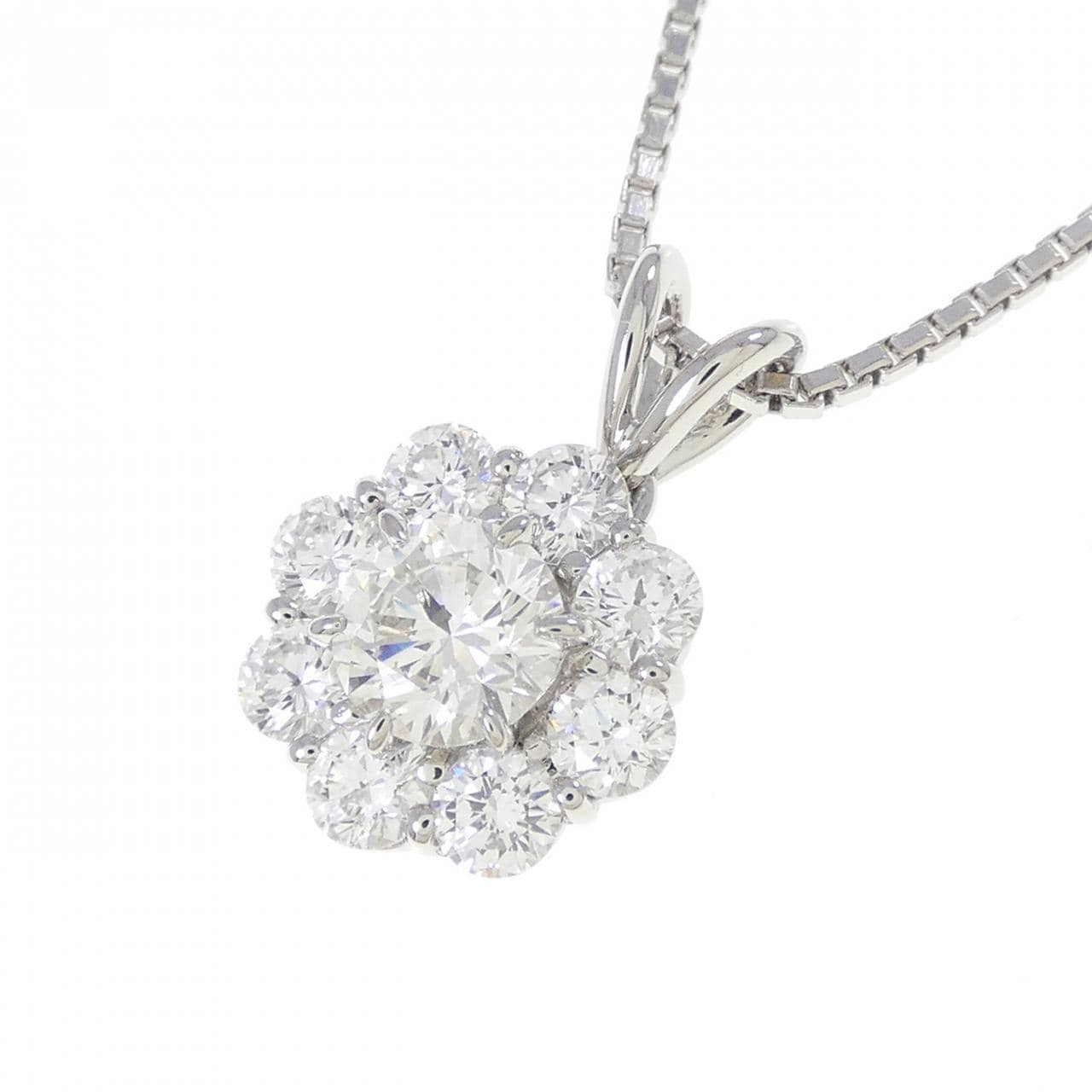 ロイヤル アッシャー フラワー ダイヤモンド ネックレス 0.50CT