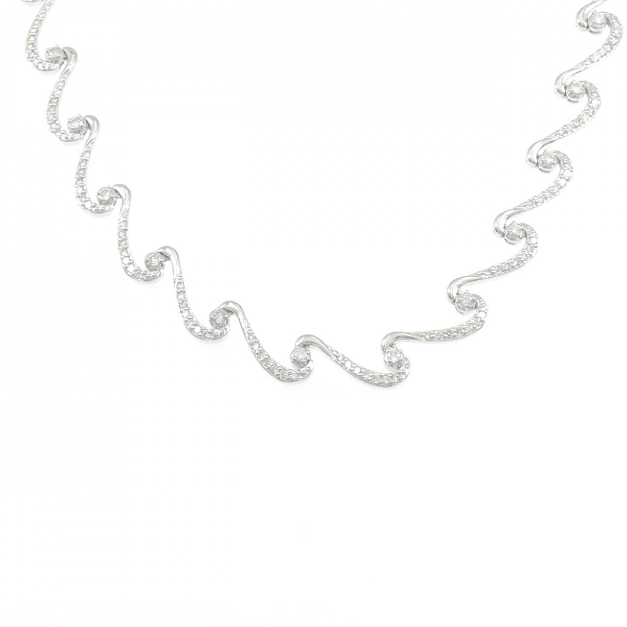 K18WG ダイヤモンド ネックレス 3.00CT