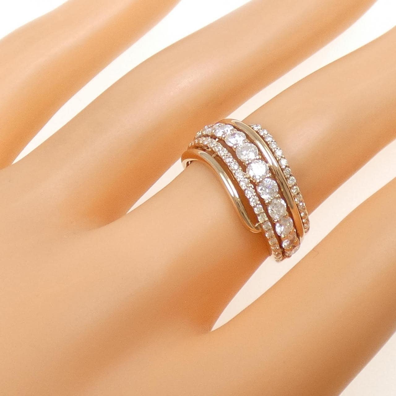 K18PG ダイヤモンド リング 1.00CT