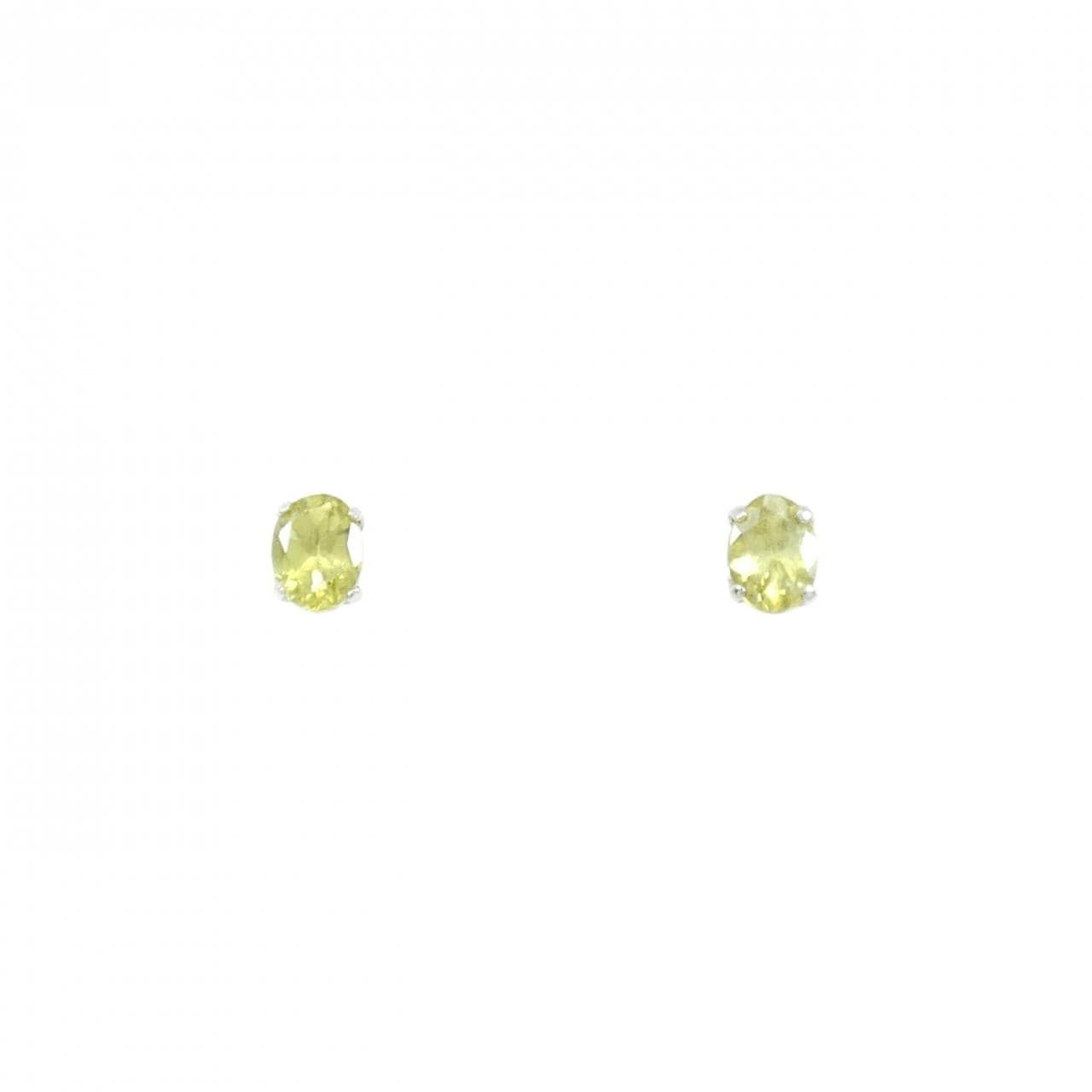 【新品】PT900 スフェーン ピアス 0.40CT
