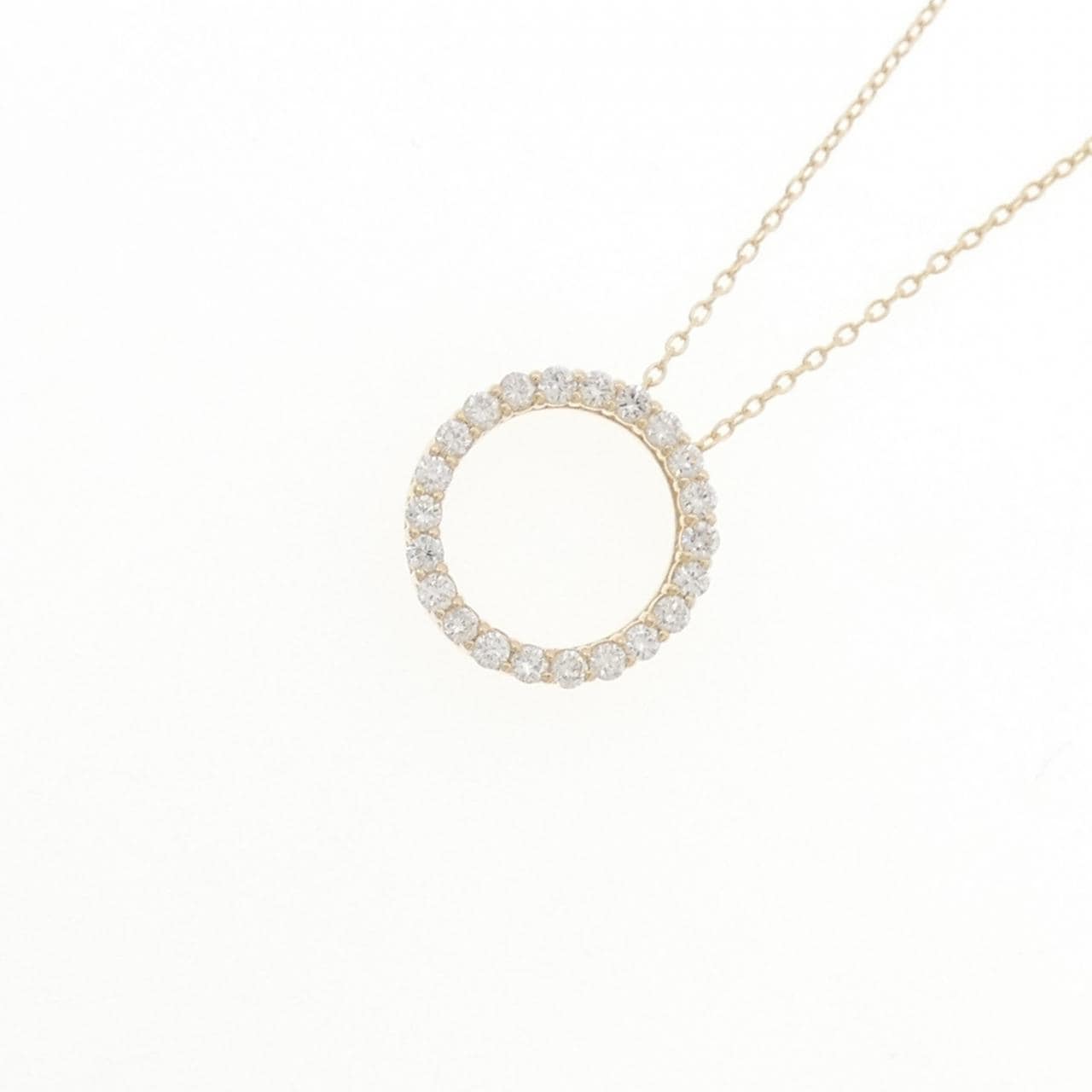 【リメイク】K10YG ダイヤモンド ネックレス 0.30CT