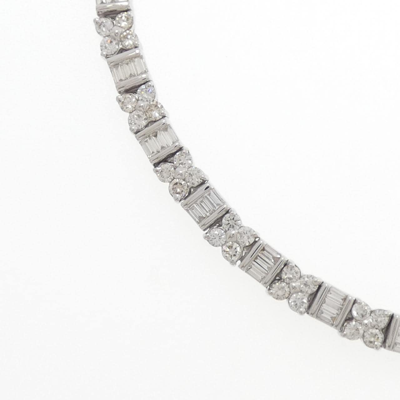 K18WG ダイヤモンド ネックレス 6.50CT