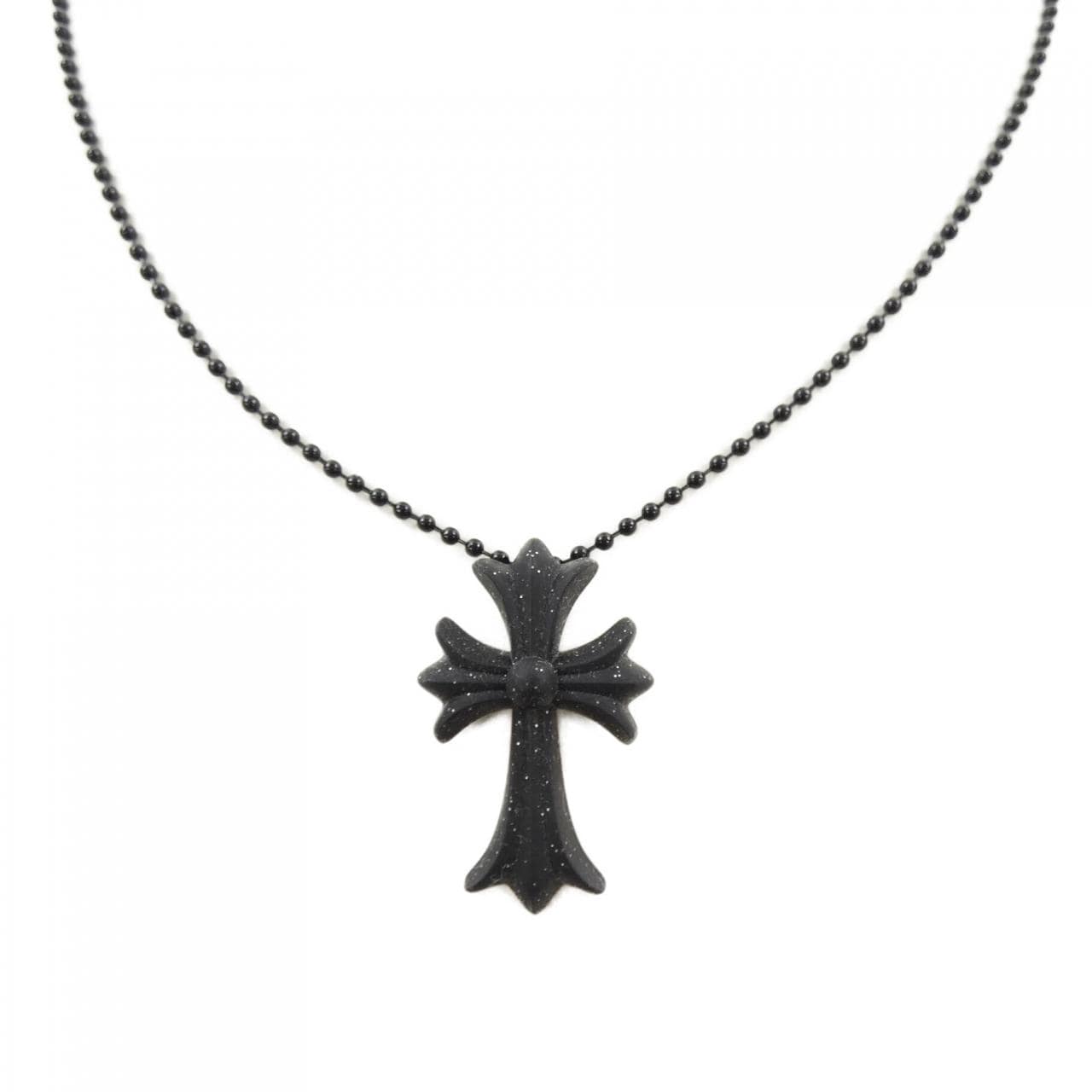 クロムハーツ CHROME HEARTS CH CRS SML PLSTC MATTE BLK GLR BALL CHAI 604175364AHXXXX445 ペンダント