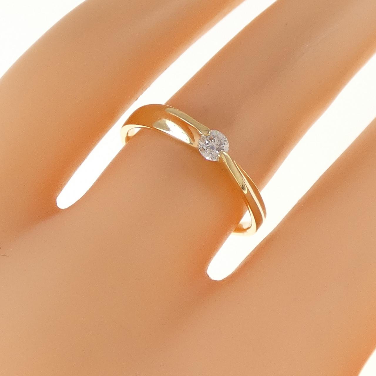 K18YG ダイヤモンド リング 0.14CT