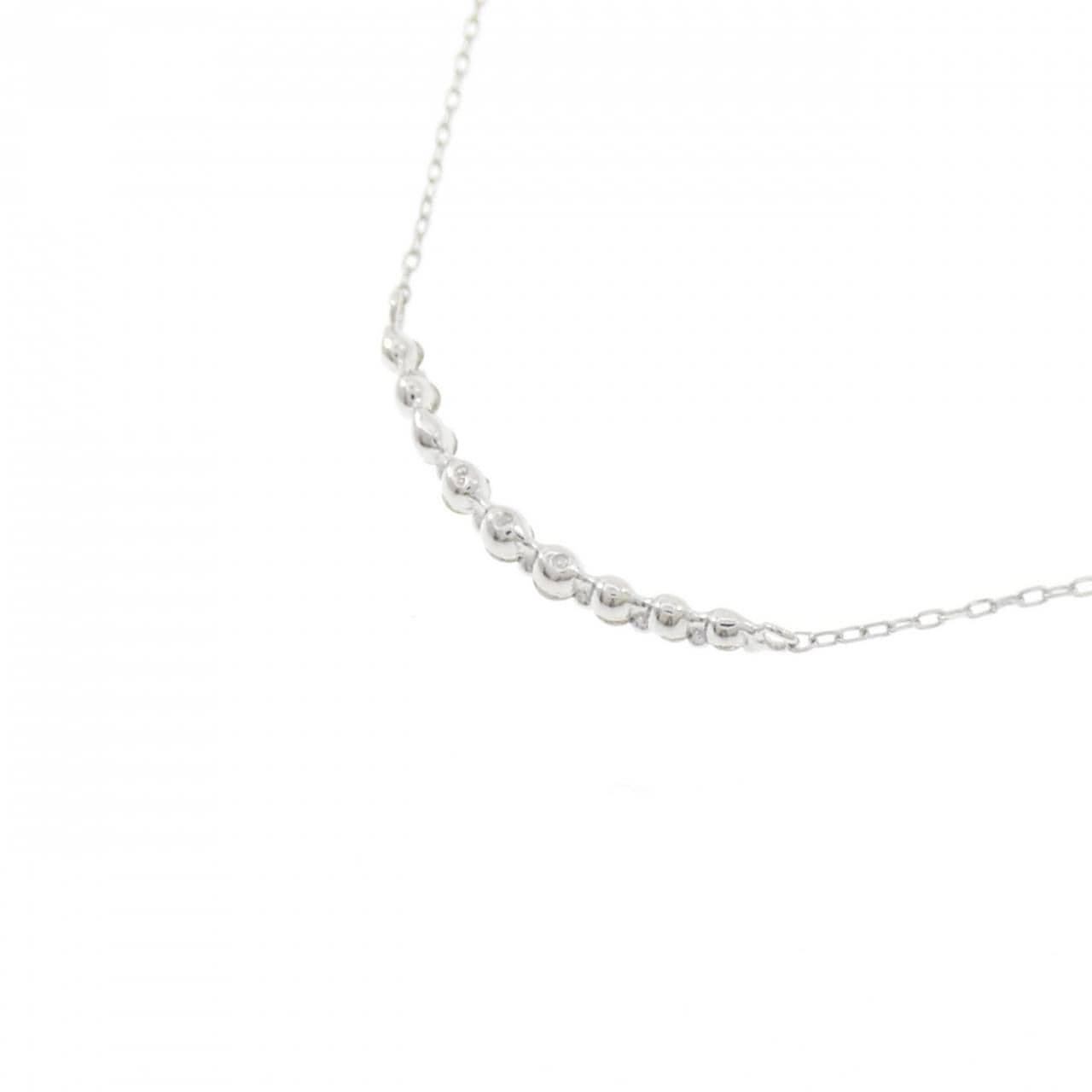 K18WG ダイヤモンド ネックレス 0.10CT