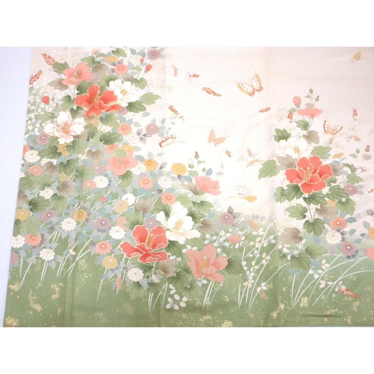 上門穿友禪金彩繡花佈