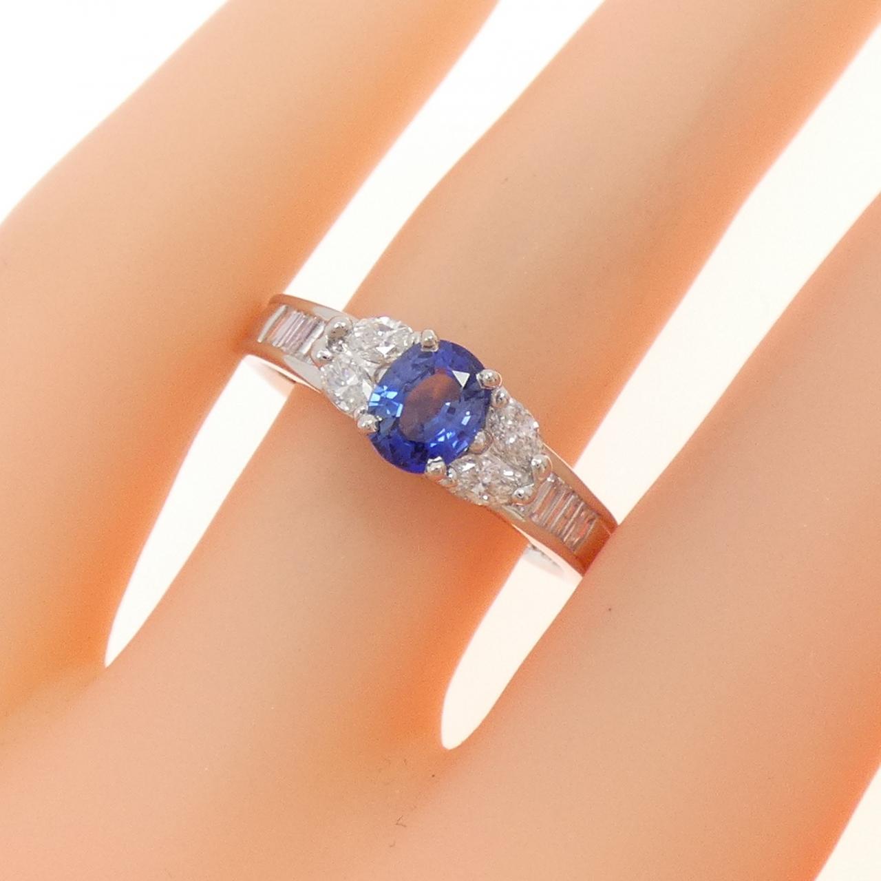 PT900 Sapphire Ring 0.76CT