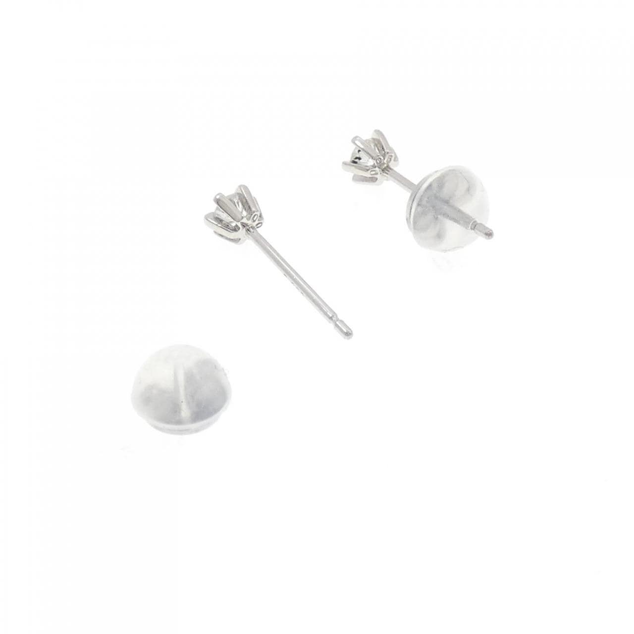 PT900 ソリティア ダイヤモンド ピアス 0.10CT