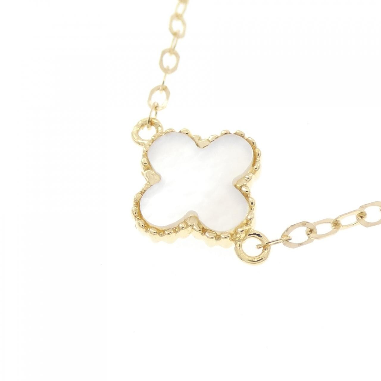 K18YG Flower Mother of Pearl Necklace