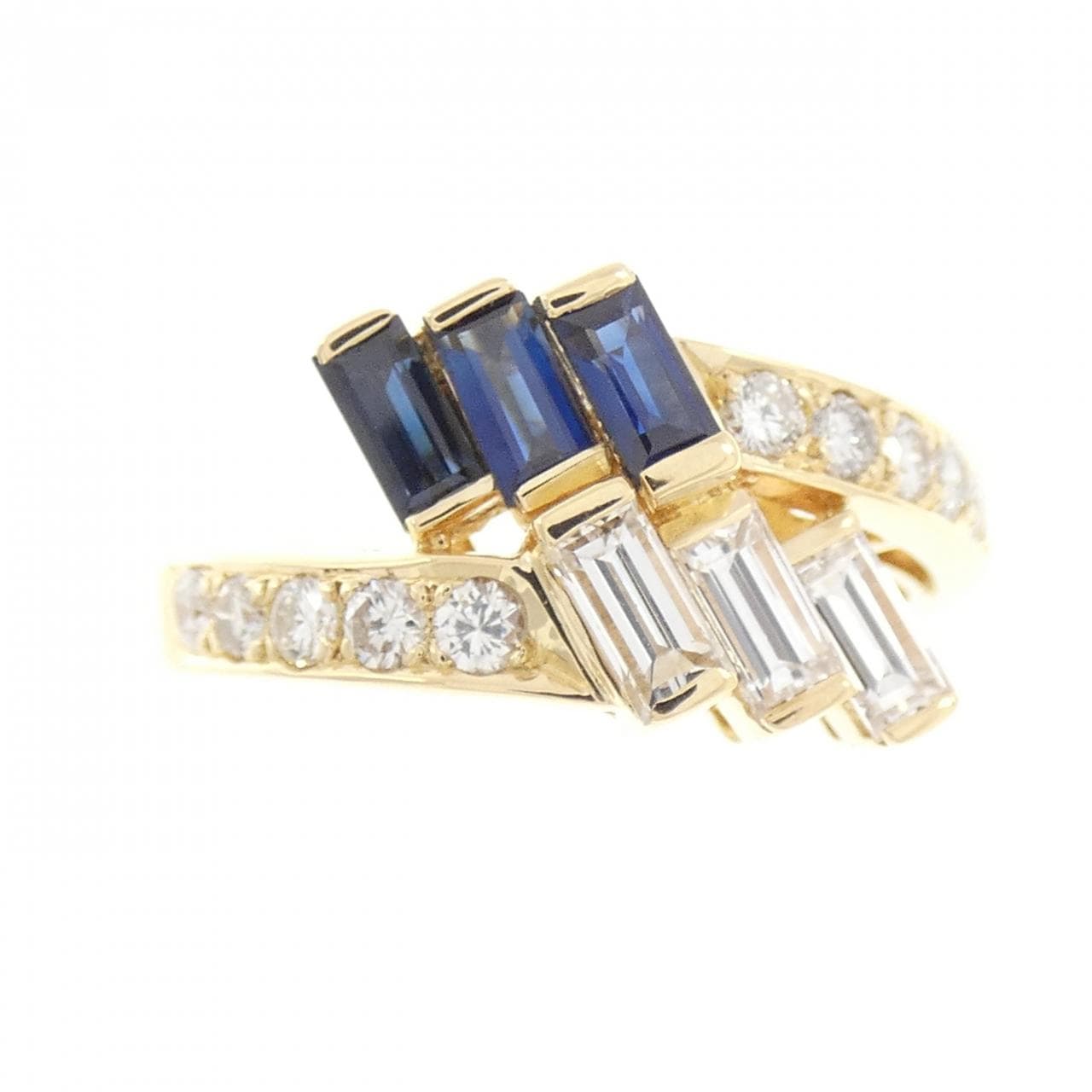 750YG サファイヤ リング 0.45CT