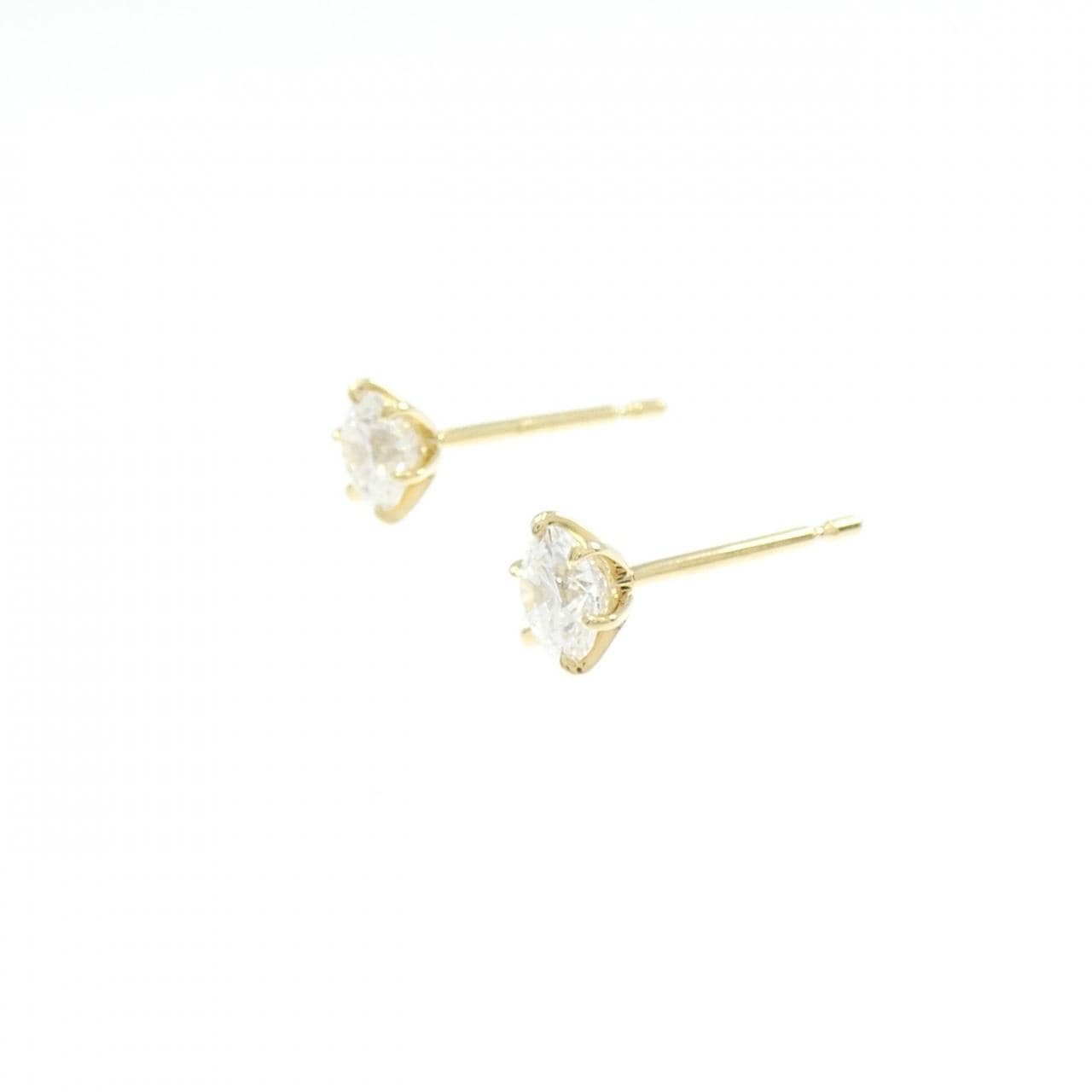 【リメイク】K18YG/ST ダイヤモンド ピアス 0.311CT 0.314CT D-E SI1-2 VG