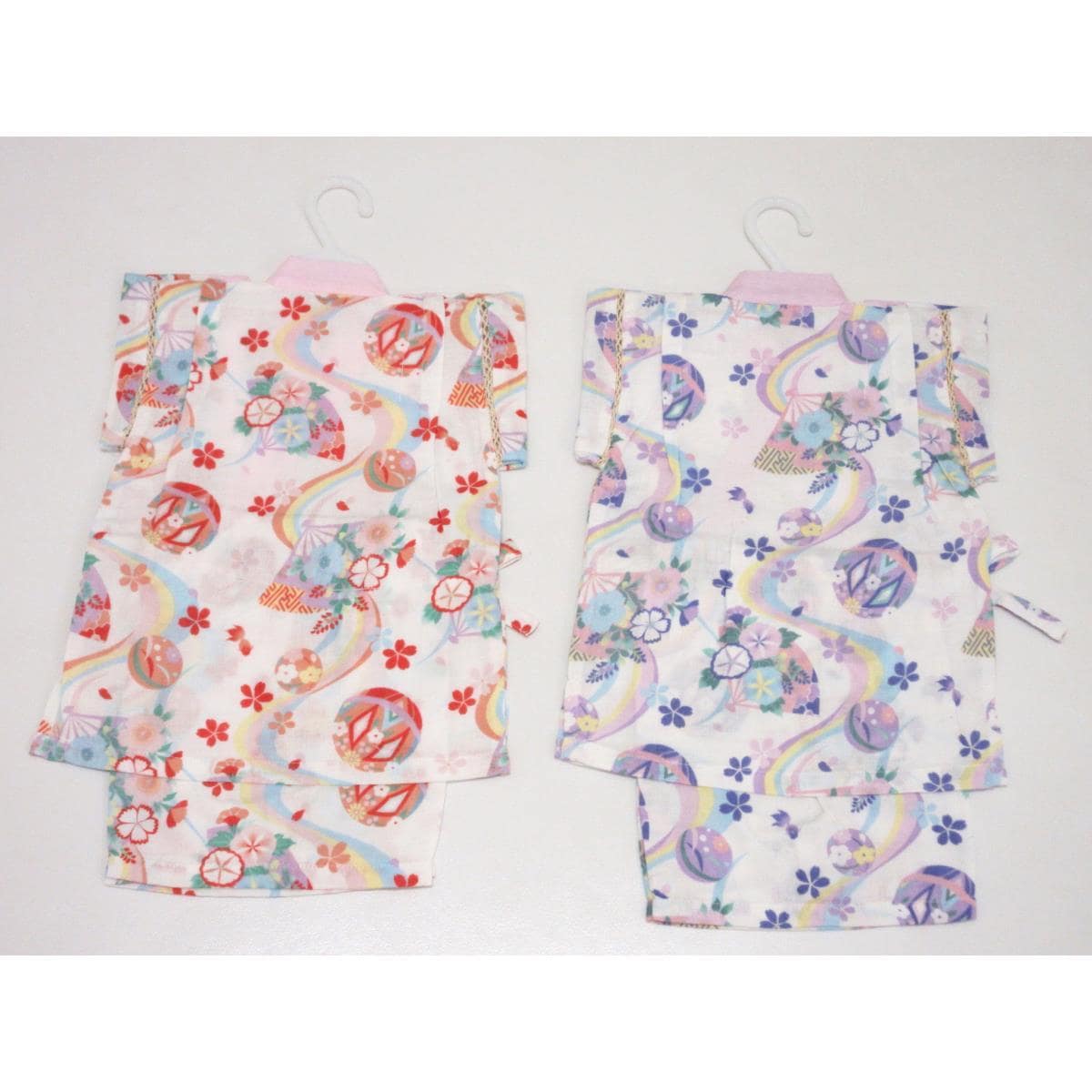 【未使用品】子供　ガーゼ甚平　２枚セット　８０ｃｍ