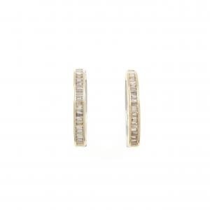 K18YG/PT950 ダイヤモンド イヤリング 0.90CT