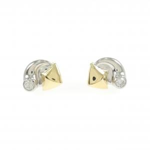 PT850/K18 ダイヤモンド ピアス 0.16CT